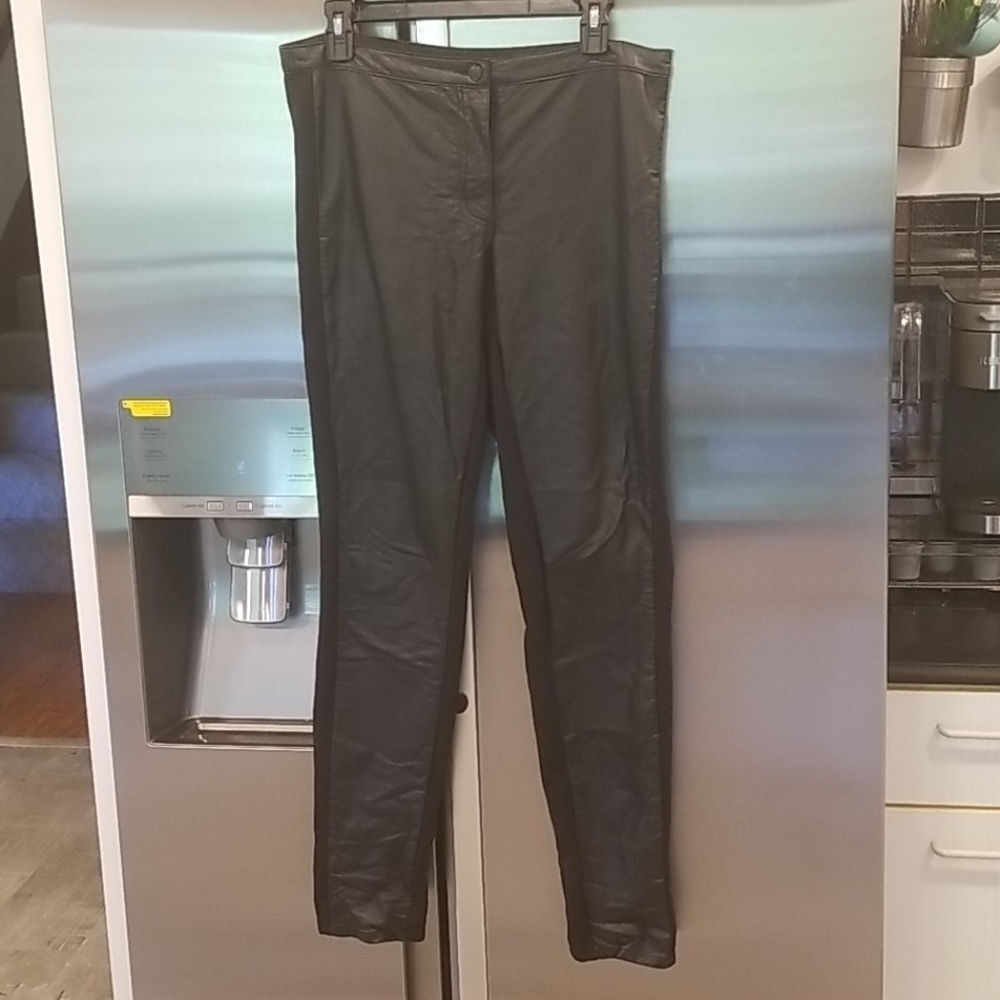 💕H&M💕 Black Faux Leather Pants 10